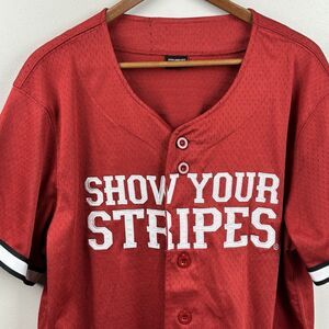 Hype And Vice Red Baseball Jersey Indiana Hoosiers Mens Large Show Your Stripes